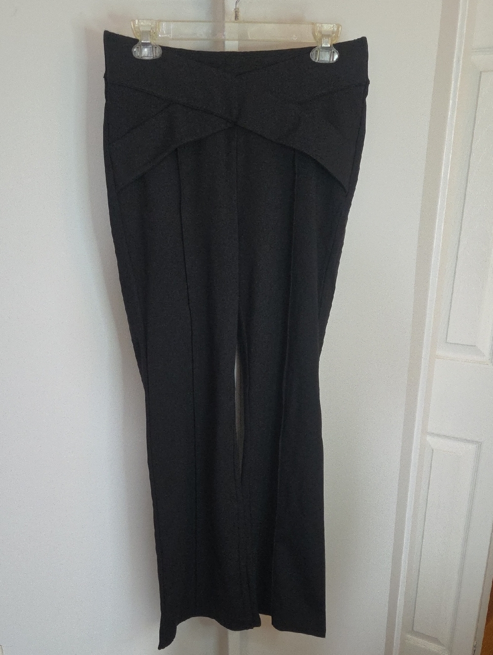 Halara Crossover High Waisted Workleisure Pants Black Large NWT V-Waist